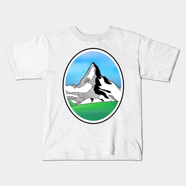 The Matterhorn Kids T-Shirt by mailboxdisco